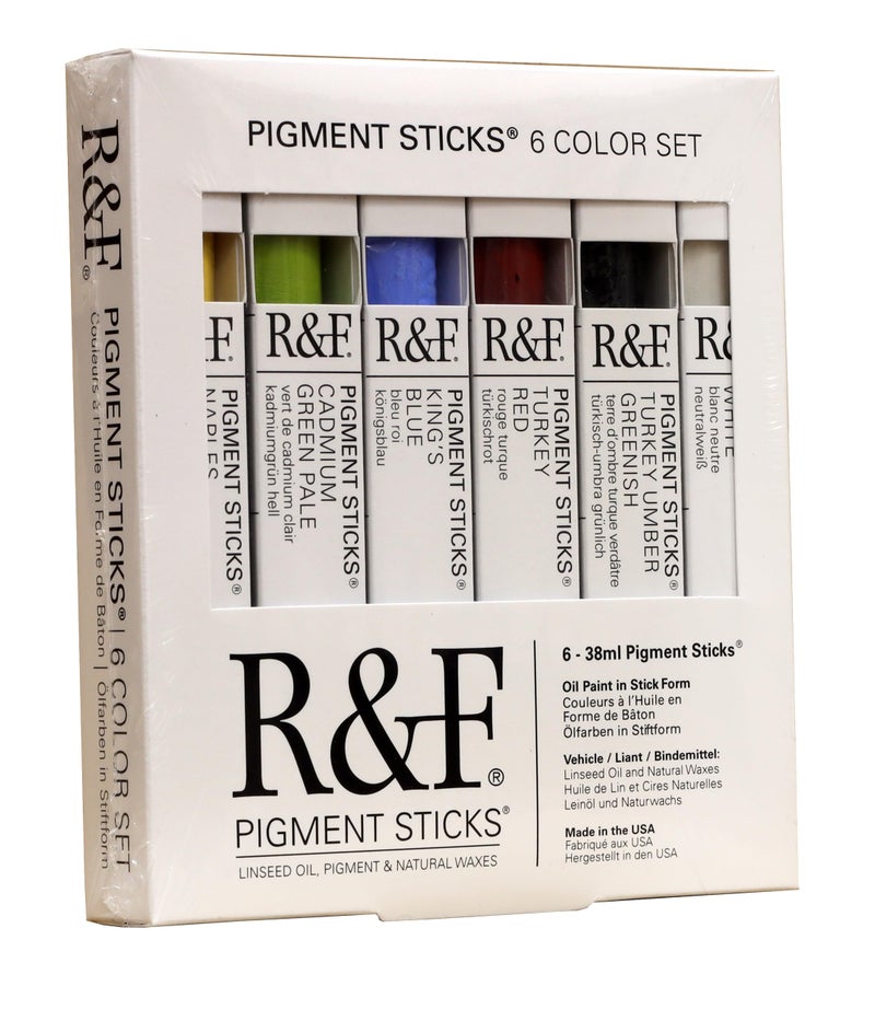 R&F Handmade Paints - Professional Oil Pigment Stick, Introductory Colors, Set of 6 - Image 2